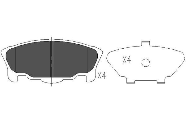 KAVO PARTS Комплект тормозных колодок, дисковый тормоз KBP-1507